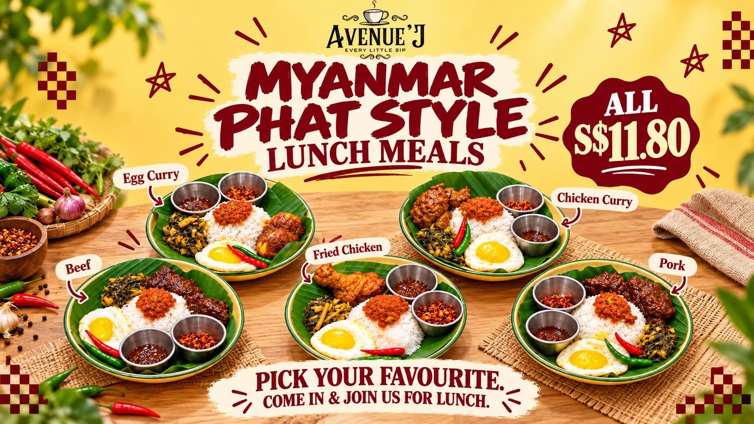 $11.80 Lunch Meals